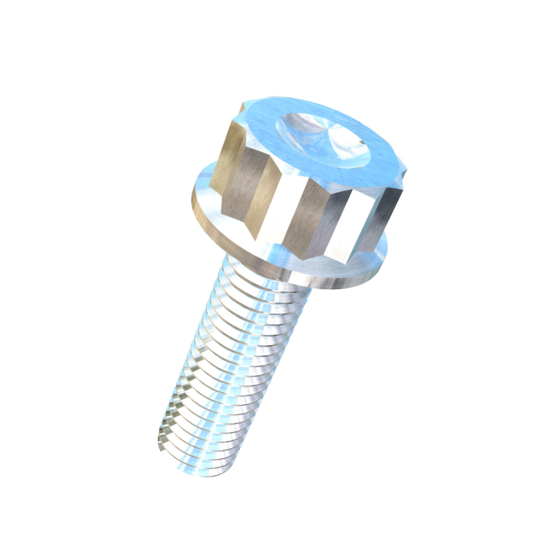 Zirconium M10-1.5 Pitch X 35mm 12 point Dimpled flange head bolt